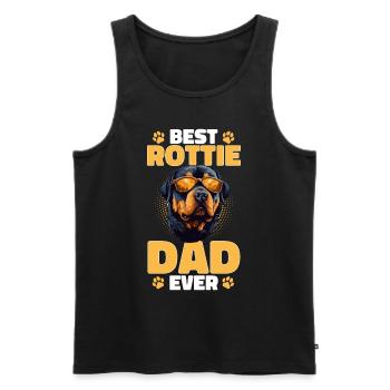 Rottweiler Rottie Dog Breed Pet Best Rottie Daddy - Männer Premium Bio Tank Top - Schwarz - Vorne - AI Model Male 178 light (178cm)