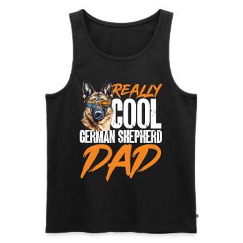 Dog Breed Really Cool German Shepherd Dad - Männer Premium Bio Tank Top - Schwarz - Vorne - AI Model Male 178 light (178cm)