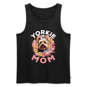 Yorkshire Terrier Chien Yorkie - Yorkie Maman - Débardeur bio Premium Homme - noir - Devant - Michal (187cm)