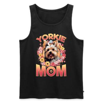 Yorkshire Terrier Chien Yorkie - Yorkie Maman - Débardeur bio Premium Homme - noir - Devant - Michal (187cm)