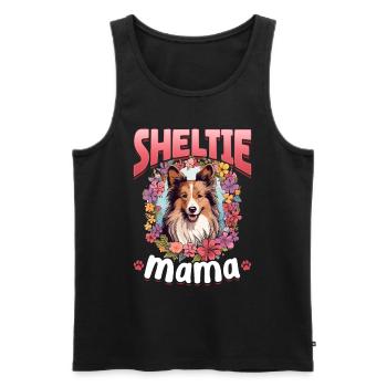 Shetland Sheepdog Dog Sheltie - Sheltie Mama - Men's Premium Organic Tank Top - black - Front - Michal (187cm)