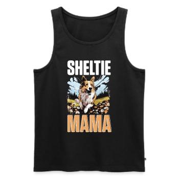 Shetland Sheepdog Dog Sheltie - Sheltie Mama - Men's Premium Organic Tank Top - black - Front - Michal (187cm)