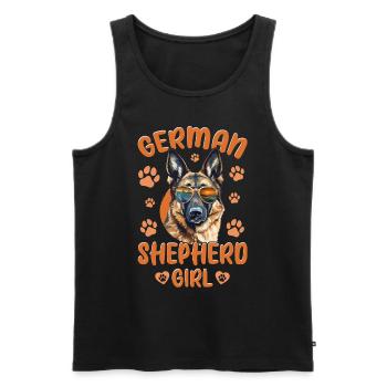 German Shepherd Dog Breed Pet German Shepherd Girl - Männer Premium Bio Tank Top - Schwarz - Vorne - AI Model Male 178 light (178cm)