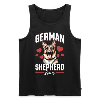German Shepherd Dog Breed Pet German Shepherd love - Männer Premium Bio Tank Top - Schwarz - Vorne - AI Model Male 178 light (178cm)