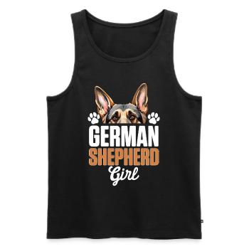 German Shepherd Dog Breed Pet German Shepherd Girl - Männer Premium Bio Tank Top - Schwarz - Vorne - AI Model Male 178 light (178cm)