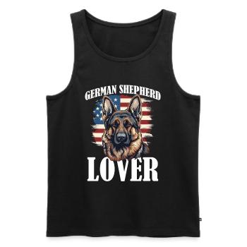 German Shepherd Dog Breed Pet German Shepherd love - Männer Premium Bio Tank Top - Schwarz - Vorne - AI Model Male 178 light (178cm)