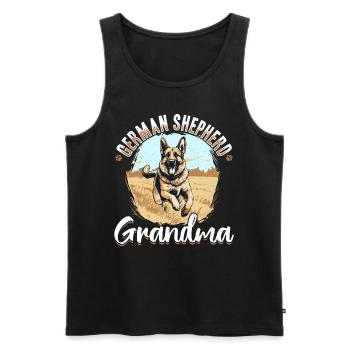 Dog Breed Pet Best German Shepherd Dad Ever - Männer Premium Bio Tank Top - Schwarz - Vorne - AI Model Male 178 light (178cm)