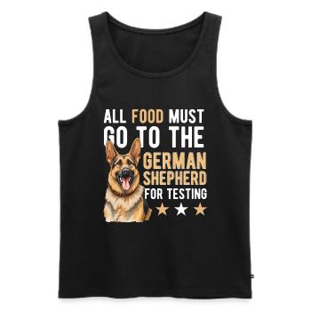 Berger allemand chien de race animal de compagnie toute la nourriture doit aller à - Débardeur bio Premium Homme - noir - Devant - Michal (187cm)