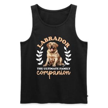 Labrador Retriever Dog Breed, la famille ultime - Débardeur bio Premium Homme - noir - Devant - Michal (187cm)