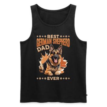 Dog Breed Pet Best German Shepherd Dad Ever - Männer Premium Bio Tank Top - Schwarz - Vorne - AI Model Male 178 light (178cm)