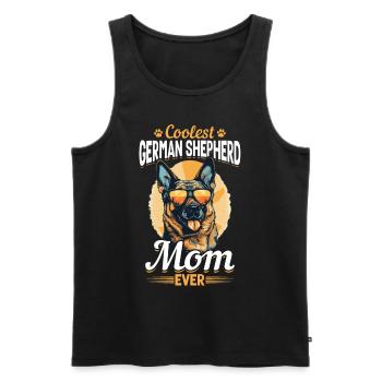 German Shepherd Dog Coolest German Shepherd Mom - Männer Premium Bio Tank Top - Schwarz - Vorne - AI Model Male 178 light (178cm)