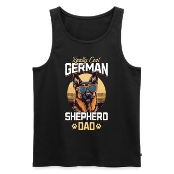 Dog Breed Really Cool German Shepherd Dad - Männer Premium Bio Tank Top - Schwarz - Vorne - AI Model Male 178 light (178cm)