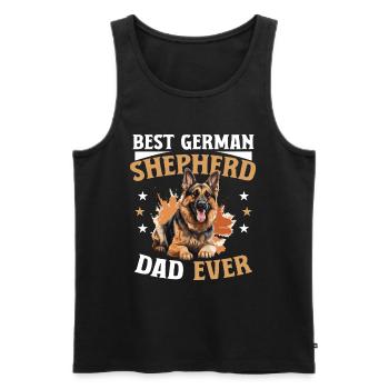 Dog Breed Pet Best German Shepherd Dad Ever - Männer Premium Bio Tank Top - Schwarz - Vorne - AI Model Male 178 light (178cm)