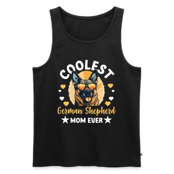 Dog Breed Coolest German Shepherd Mom Ever - Men's Premium Organic Tank Top - black - Front - Michal (187cm)