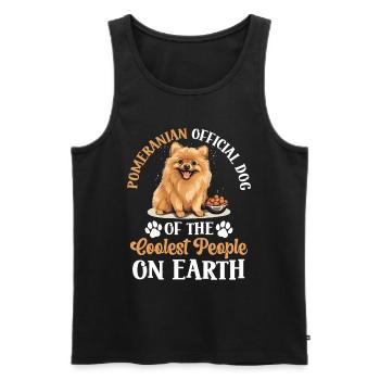 Pomeranian Pom Dog Pom-Pom Official Dog - Männer Premium Bio Tank Top - Schwarz - Vorne - AI Model Male 178 light (178cm)