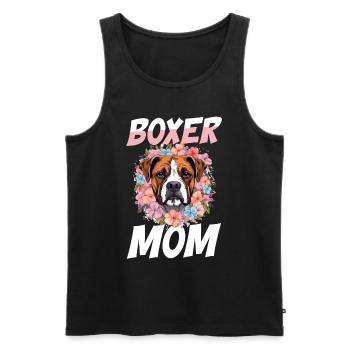 Boxer Dog Breed Pet - Boxer mom - Men's Premium Organic Tank Top - black - Front - AI Model Male 178 light (178cm)
