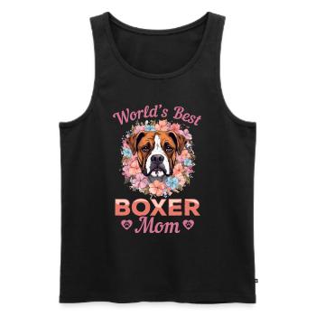 Boxer Dog Breed Pet - Meilleure maman Boxer du monde - Débardeur bio Premium Homme - noir - Devant - Michal (187cm)