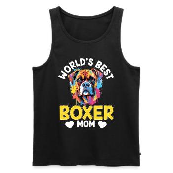 Boxer Dog Breed Pet - Meilleure maman Boxer du monde - Débardeur bio Premium Homme - noir - Devant - Michal (187cm)