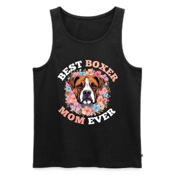 Boxer Dog Breed Pet - Meilleure maman Boxer de tous les temps - Débardeur bio Premium Homme - noir - Devant - Michal (187cm)