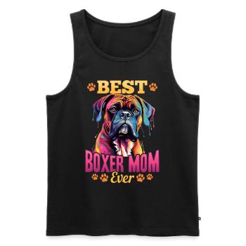 Boxer Dog Breed Pet - Meilleure maman Boxer de tous les temps - Débardeur bio Premium Homme - noir - Devant - Michal (187cm)