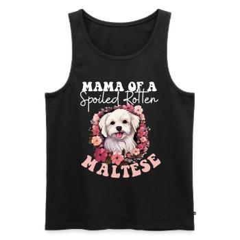 Maltese Dog Breed Pet Cute Graphic with Sunglasses - Men's Premium Organic Tank Top - black - Front - Michal (187cm)