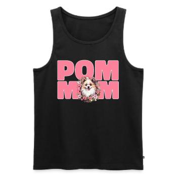 Poméranie Pom Chien Pom-Pom - Pom Mom - Débardeur bio Premium Homme - noir - Devant - AI Model Male 178 light (178cm)