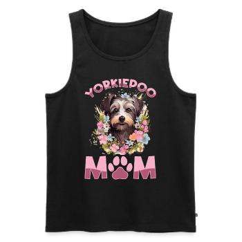 Yorkiepoo Chien Race Animal de compagnie Yorkiepoo Maman - Débardeur bio Premium Homme - noir - Devant - Michal (187cm)