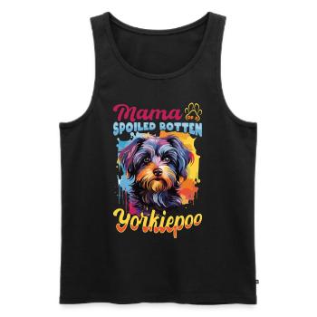 Dog Breed Pet Mama of a Spoiled Rotten Yorkiepoo - Männer Premium Bio Tank Top - Schwarz - Vorne - Michal (187cm)
