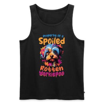Yorkiepoo Dog Breed Pet Property of a spoiled - Männer Premium Bio Tank Top - Schwarz - Vorne - Michal (187cm)