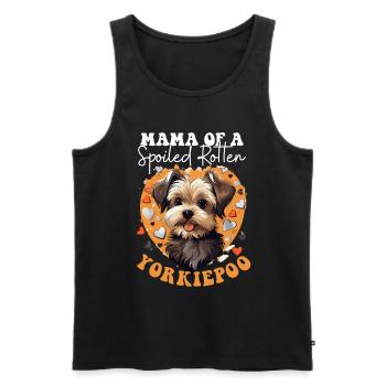 Dog Breed Pet Mama of a Spoiled Rotten Yorkiepoo - Männer Premium Bio Tank Top - Schwarz - Vorne - Michal (187cm)