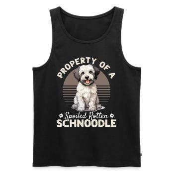 Schnoodle Snoodle Dog Breed Pet Property of a - Männer Premium Bio Tank Top - Schwarz - Vorne - Michal (187cm)