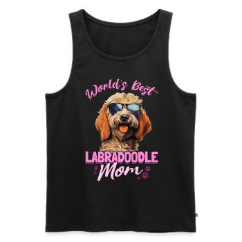 Dog Breed Pet World's Best Labradoodle Mom - Men's Premium Organic Tank Top - black - Front - AI Model Male 178 light (178cm)