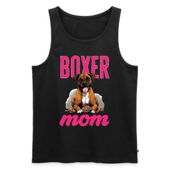 Boxer Dog Breed Pet - Boxer Mom - Men's Premium Organic Tank Top - black - Front - AI Model Male 178 light (178cm)