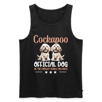 Cockapoo Race de chien Chien de compagnie Cockapoo Chien officiel - Débardeur bio Premium Homme - noir - Devant - Michal (187cm)