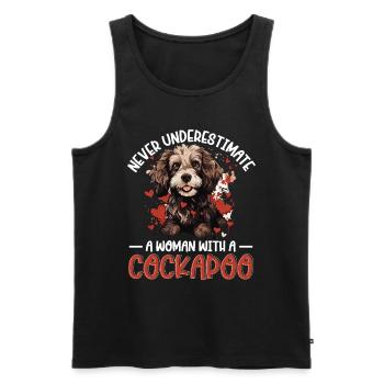 Cockapoo Dog Breed Pet Never Underestimate - Männer Premium Bio Tank Top - Schwarz - Vorne - Michal (187cm)