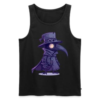 Goth Pastel Cute Creepy Kawaii Plague Doctor - Männer Premium Bio Tank Top - Schwarz - Vorne - AI Model Male 178 light (178cm)