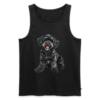 Schnoodle Snoodle Dog Breed Pet Cute Graphic - Men's Premium Organic Tank Top - black - Front - Michal (187cm)