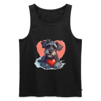 Schnoodle Snoodle Dog Breed Pet Cute Graphic - Men's Premium Organic Tank Top - black - Front - Michal (187cm)