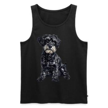 Schnoodle Snoodle Dog Breed Pet Cute Graphic - Men's Premium Organic Tank Top - black - Front - Michal (187cm)
