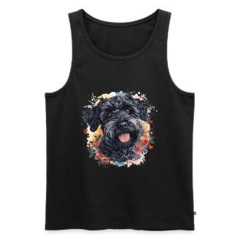 Schnoodle Snoodle Dog Breed Pet Cute Graphic - Men's Premium Organic Tank Top - black - Front - Michal (187cm)