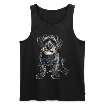 Schnoodle Snoodle Dog Breed Pet Cute Graphic - Men's Premium Organic Tank Top - black - Front - Michal (187cm)