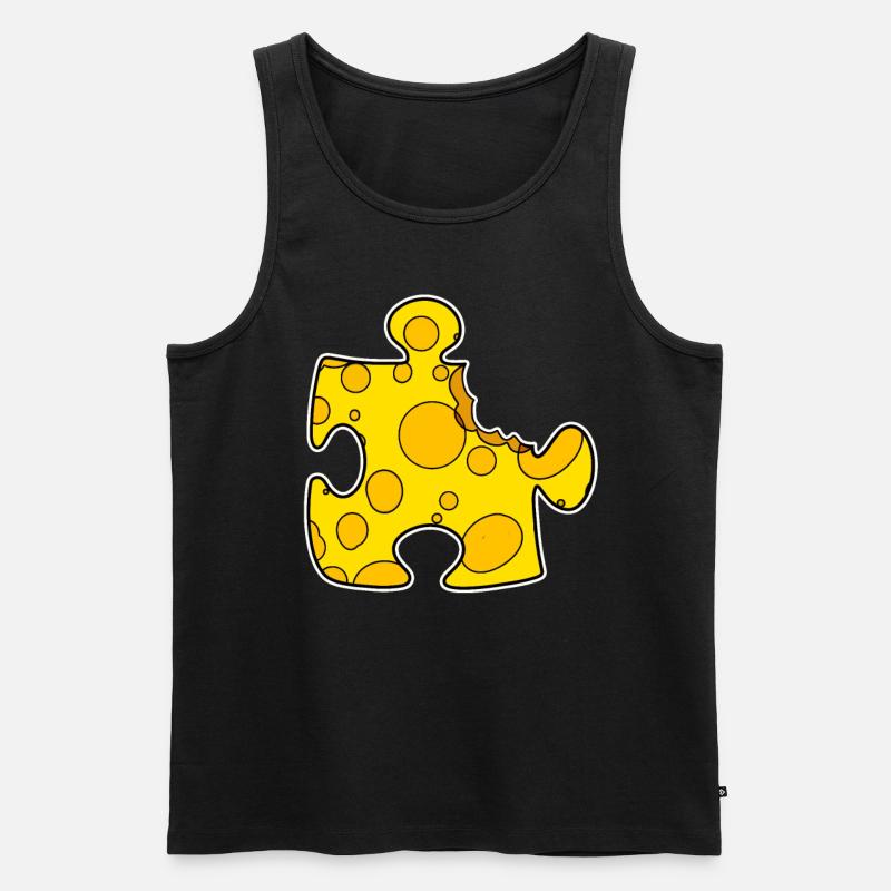 Puzzle - Männer Premium Bio Tank Top - Schwarz