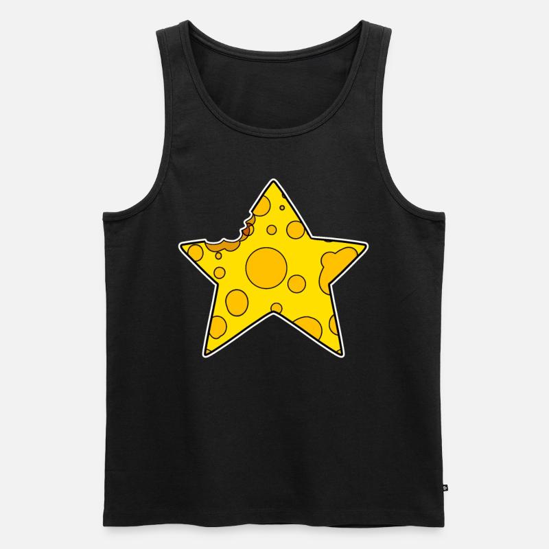 Käse Stern - Männer Premium Bio Tank Top - Schwarz