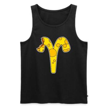 Sternzeichen Widder Symbol - Männer Premium Bio Tank Top - Schwarz - Vorne - AI Model Male 178 light (178cm)