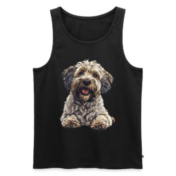 Schnoodle Snoodle Dog Breed Pet Cute Graphic - Men's Premium Organic Tank Top - black - Front - Michal (187cm)