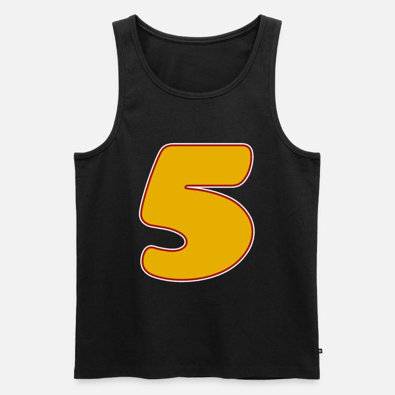 5 - Fünf - Männer Premium Bio Tank Top - Schwarz