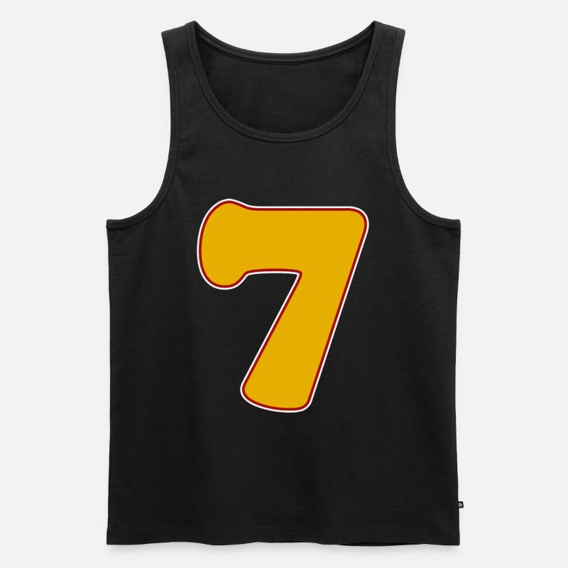 7 - Männer Premium Bio Tank Top - Schwarz