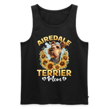 Airedale Terrier Dog Breed Airedale Terrier Mom - Männer Premium Bio Tank Top - Schwarz - Vorne - AI Model Male 178 light (178cm)