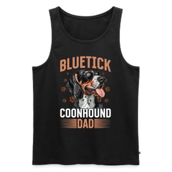 Bluetick Coonhound Dog Bluetick Coonhound Dad - Men's Premium Organic Tank Top - black - Front - AI Model Male 178 light (178cm)