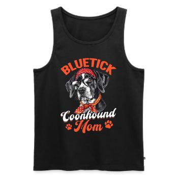 Bluetick Coonhound Dog Bluetick Coonhound Mom - Men's Premium Organic Tank Top - black - Front - AI Model Male 178 light (178cm)